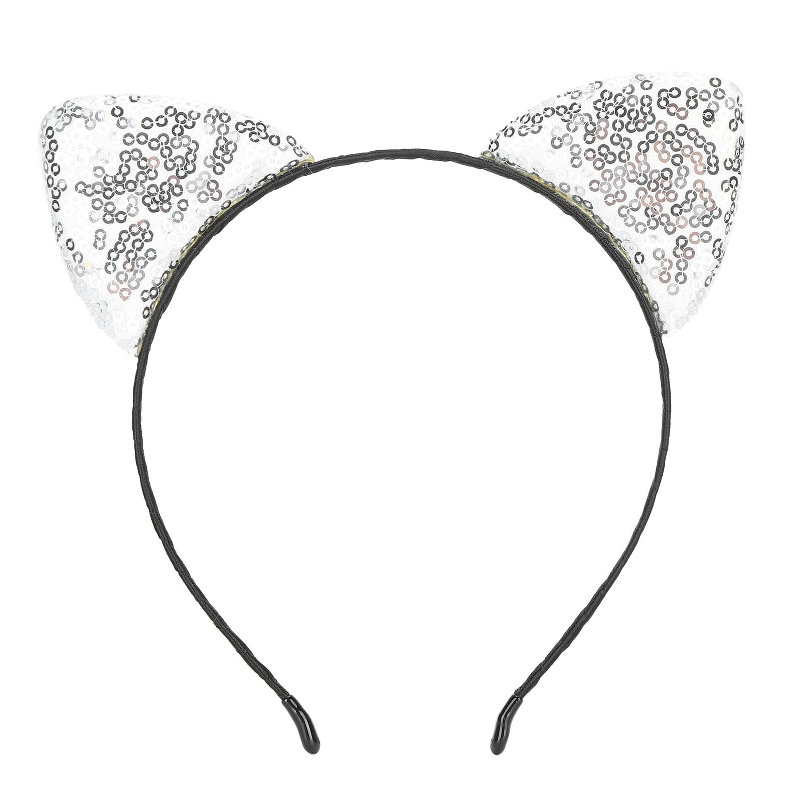Reversible Sequin Cat Ears Headband Shiny Cat Ear Hair Hoops Women's