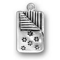 thumbnail image 1 of Sterling Silver 16" .8mm Box Chain 3D Flower Print Camping Slumber Party Sleeping Bag Pendant, 1 of 2