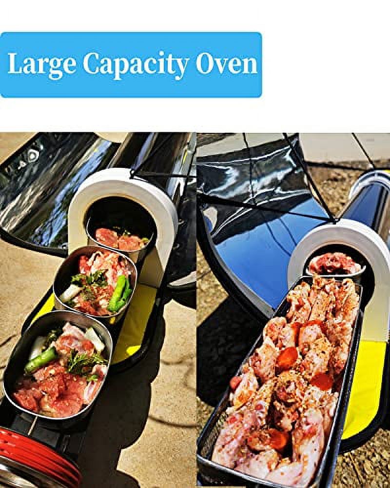 MrMapMax Portable Solar Oven Camping Stove with Thermometer