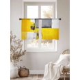 thumbnail image 3 of Oil Painting Yellow Grey Sheer Curtains 45 Inch Length 2 Panels Set for Living Room/Bedroom, Abstract Modern Street Grunge Art Curtain Sheers Drapes Rod Pocket Curtains Window Treatment 52''x45''x2, 3 of 7