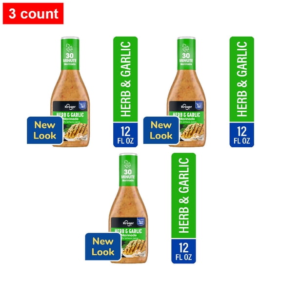Kroger Herb & Garlic Marinade 12 fl oz - 3 count