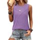 thumbnail image 1 of Camiseta Sin Mangas Informal de Cuello Redondo y Corte Holgado para Mujer, Color , Talla L, 1 of 9