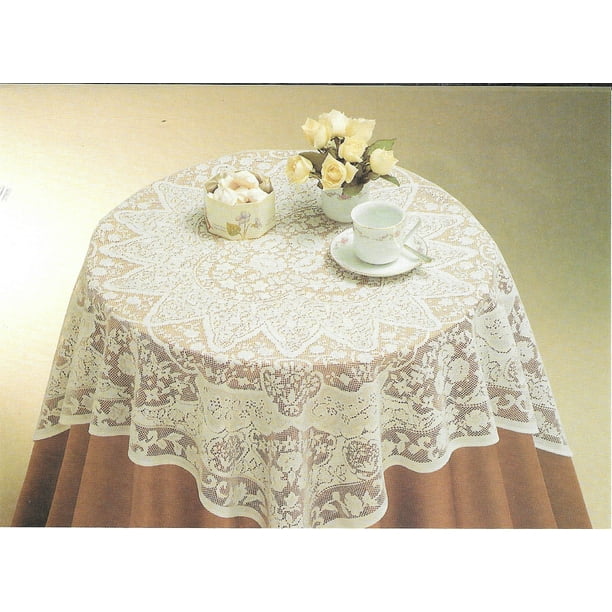 Lace table topper, small tablecloth. Size 40 inch Square