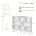 thumbnail image 3 of Costway 3-tier Open Bookcase 8-Cube Floor Standing Storage Shelves Display Cabinet White, 3 of 10