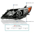 thumbnail image 3 of Spec-D Tuning Left Driver Side Glossy Black Projector Headlight Compatible with 2012-2014 Toyota Camry, 3 of 7