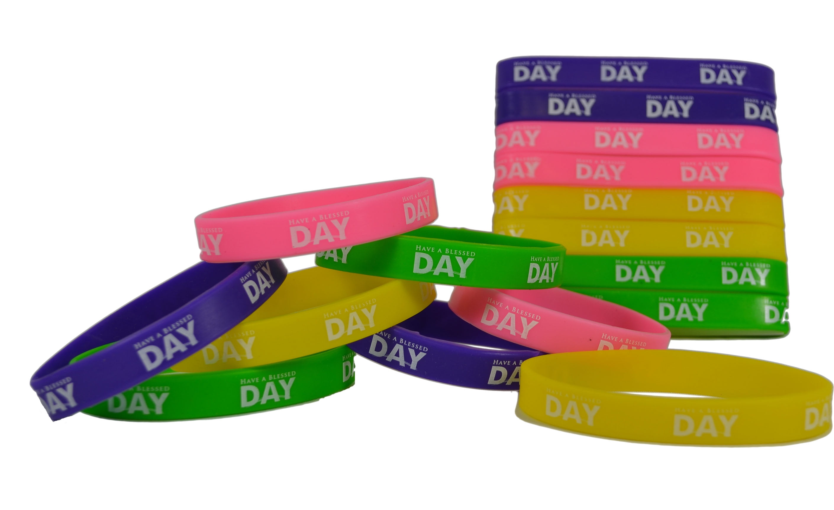 16 Have A Blessed Day Religious Wristband (2packs) VBS