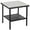 Black, variant on Valita Outdoor Wicker Glass Top Side Table Patio Rattan Square End Table, Black
