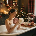 thumbnail image 6 of Yhmxh Christmas Bath Loofah Santa Claus Xmas Tree Mesh Pouf Shower Sponge Body Scrubber Exfoliator for Bathroom Tools, Loofah Exfoliating Back Bath Sponge Shower Scrubber Luffa for Men Women, 6 of 6