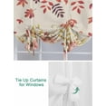 thumbnail image 3 of Thanksgiving Pumpkin Tie Up Curtains for Windows 54 Inch Length Balloon Curtains Kitchen Adjustable Balloon Window Shade Beige Retro Autumn Leaves Country Tie Up Bathroom Curtain Window 42"x54", 3 of 6