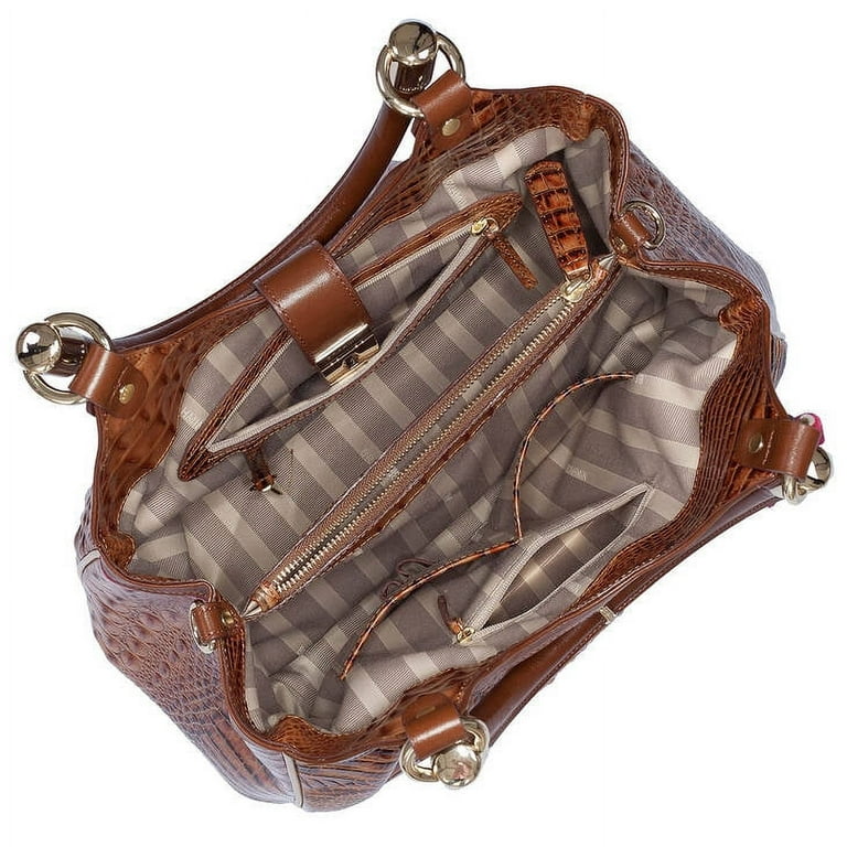 Brahmin Elisa Toasted Almond Hayes Brown Pecan Burgundy Pink Satchel Walmart