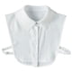 thumbnail image 1 of Blusa de gasa blanca con cuello falso desmontable para mujer, 1 of 3