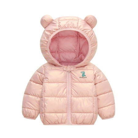 

Rovga Toddler Kids Baby Boys Girls Winter Warm Jacket Outerwear Cartoon Dinosaur Bear Ears Coats Hooded Padded Outwear Toddler Boy Clothes