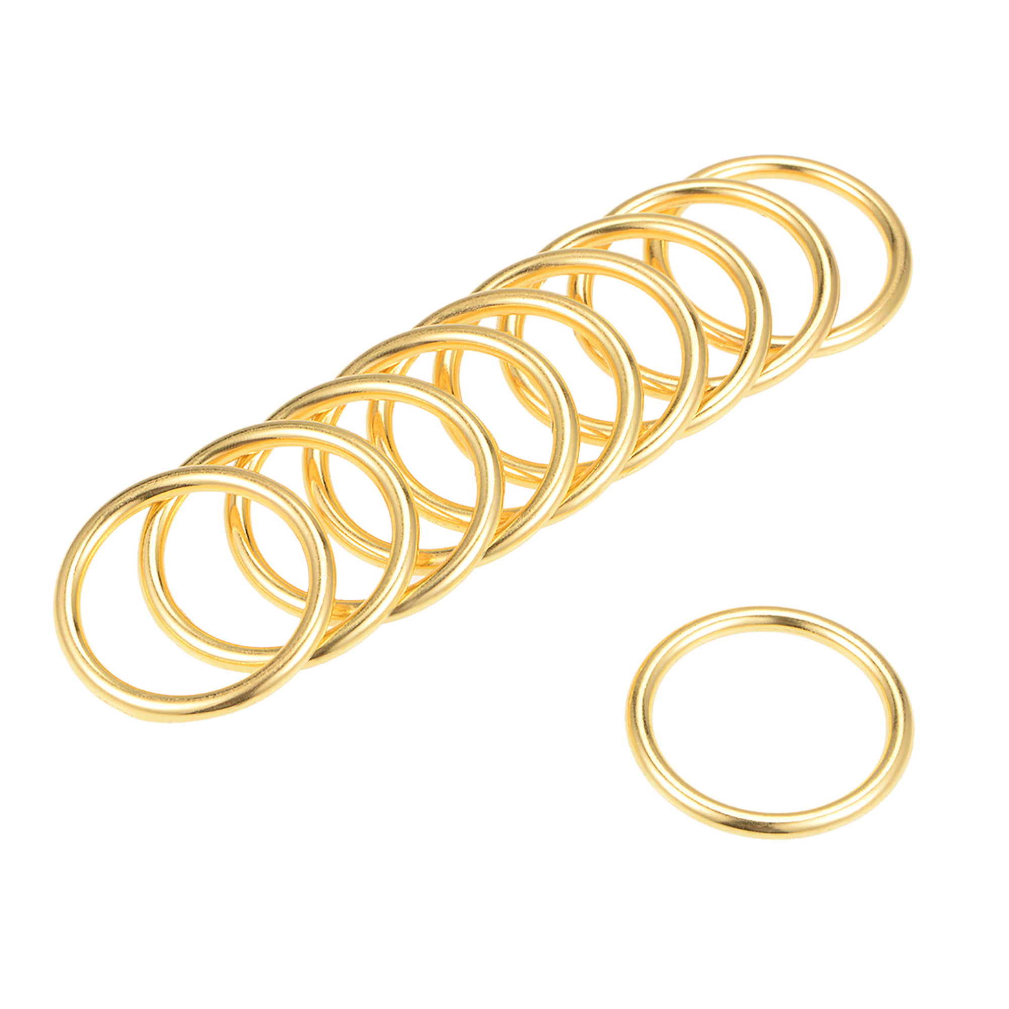 10Pcs O Ring Buckle 1-Inch(25mm) Zinc Alloy O-Rings Gold Tone for ...