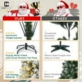 thumbnail image 5 of CAPHAUS 6 Feet Pre-lit Artificial Snow Flocked Christmas Pencil Tree w/ 618 Pre-Hinged Branch Tips & Foldable Stand, Fake Slim Christmas Tree for Indoor, Pencil Christmas Tree w/ 250 LED Lights, 5 of 9