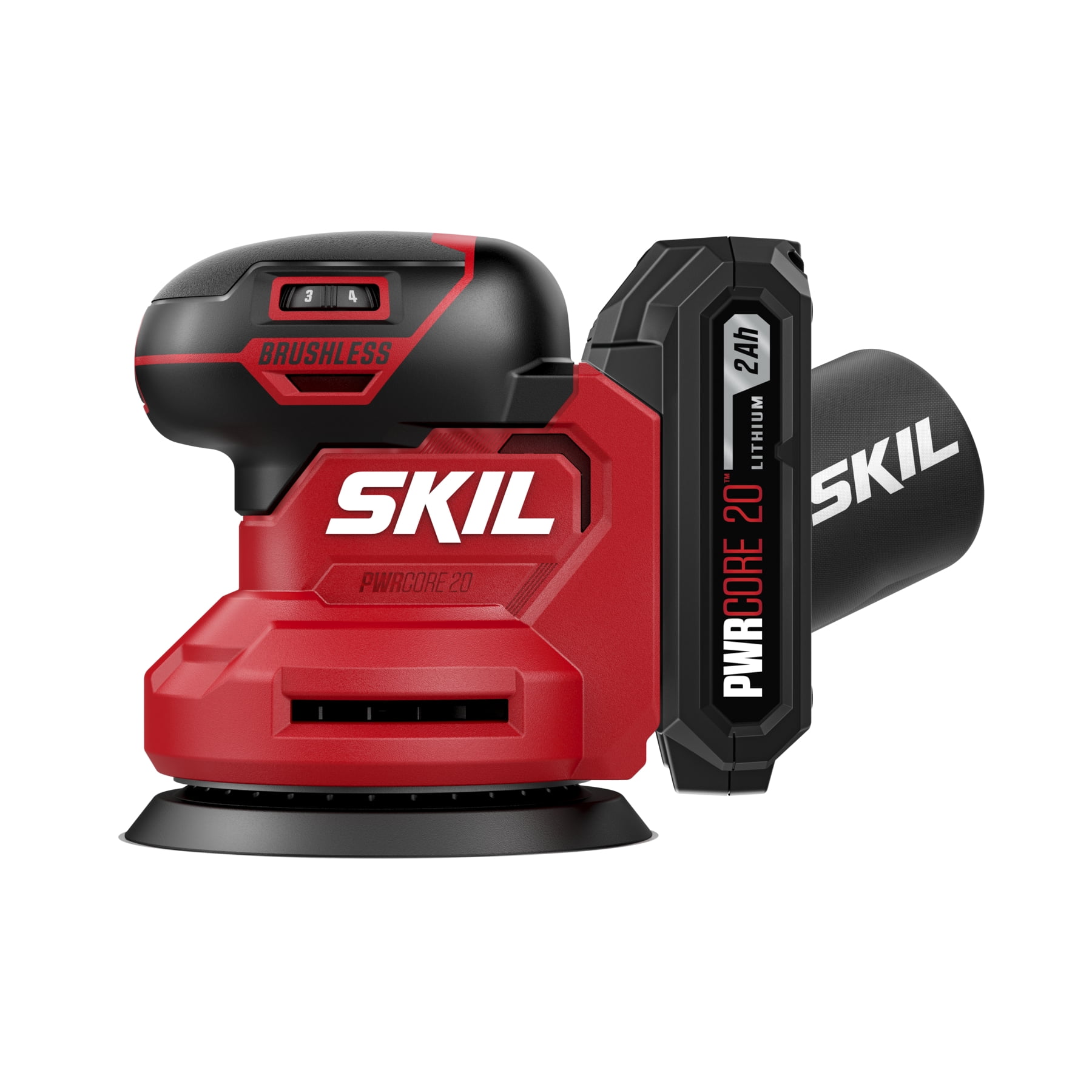 SKIL 20V Brushless Random Orbital Sander Kit Including 20V 2.0Ah battery and Charger-SR7603B-10