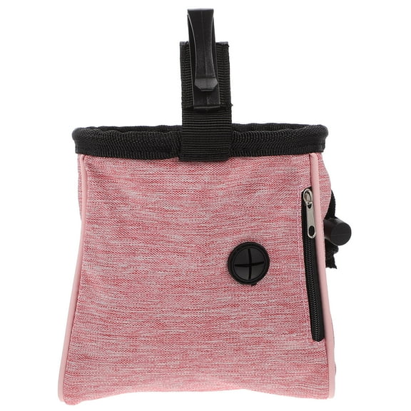 ibasenice 1Pc Portable Pink Dog Snack Bag with Belt Attachment for Easy Carry and Storage