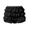 thumbnail image 4 of Bloomers for Women Y2k Cute Lace Bloomer Elastic Low Waist Tiered Ruffle Mini Skirt Shorts, 4 of 5