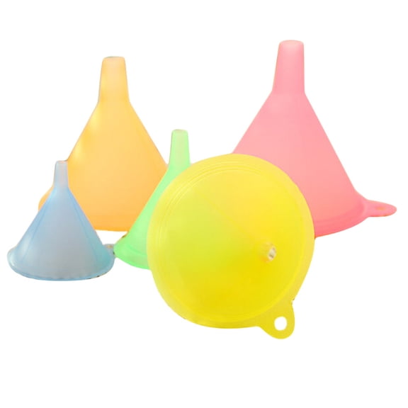 Plastic Funnel Set, Funnels Variety Set of 5 Mini, Large, Medium, and Small Kitchen Funnels, Plastic Funnel for Filling Bottles Water Liquid Spices Powder Cosmetic
