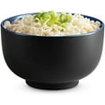 thumbnail image 2 of Ramen Bowl, Japanese Bowls, Noodle Bowls, Large Soup Bowl, Ceramic, Large Capacity, For Ramen, Pho, Udon, Soba, Microwave and Dishwasher Safe, 34 oz, Set of 4 (Black/Navy), 2 of 6