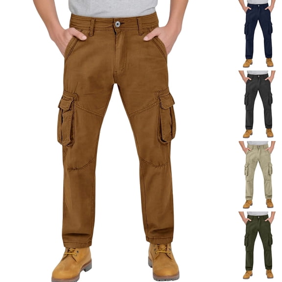 Cllios Men's Cargo Pants Slim Fit Outdoor Athletic Trousers Work Pants Lightweight Straight Leg Baggy Cargo Pant with Multi Pockets 30-40