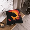 thumbnail image 6 of ZNDUO Throw Pillow, 18"x18" Bed Pillow and Couch Pillows - Indoor Decorative Pillows，Sunset Bear Forest Silhouette Throw Pillow, 6 of 8