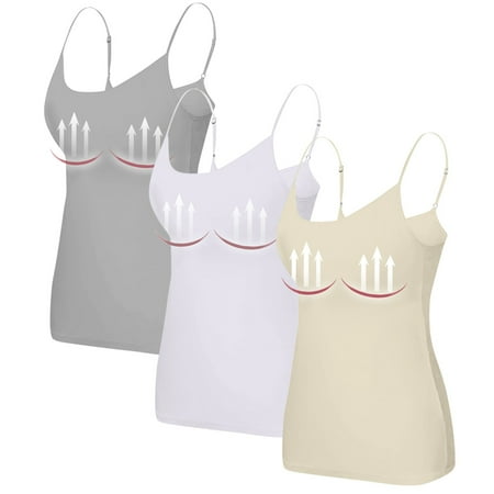 Alitao Camisole Tops Workout Tops Women s Summer Tops 2025 Tank Top Yoga Gym Sleeveless Camisole Plus Size Underwear With Chest Pad S 6XL Cotton Shirts Summer Tops Khaki 3XL
