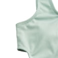 thumbnail image 3 of Grblisyd Girls Swimsuit Crew Neck Solid Color One Piece Swimwear Cut-Out Bathing Suit for Girls 10-12Y, 3 of 4