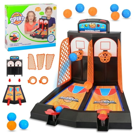 Cergrey Double Finger Ejection Basketball Court Toy, Basketball Desktop ...