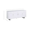 thumbnail image 3 of Meridian Furniture Excel Rich White Lacquer Sideboard/Buffet, 3 of 9