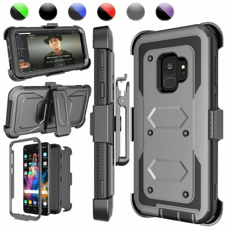 Galaxy S9 Case, Galaxy S9 Holster Belt, Samsung S9 Clip, Njjex Full-body Rugged with Kickstand + Holster Belt Clip Carrying Armor Case Cover For Samsung Galaxy S9 5.8 