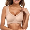 thumbnail image 1 of Sujetador suave sin costuras para mujer: chaleco fino, sujeción para pechos grandes, copa semirrígida, sin aros, transpirable, espalda lisa, corrector de postura, ropa informal para yoga, 1 of 4