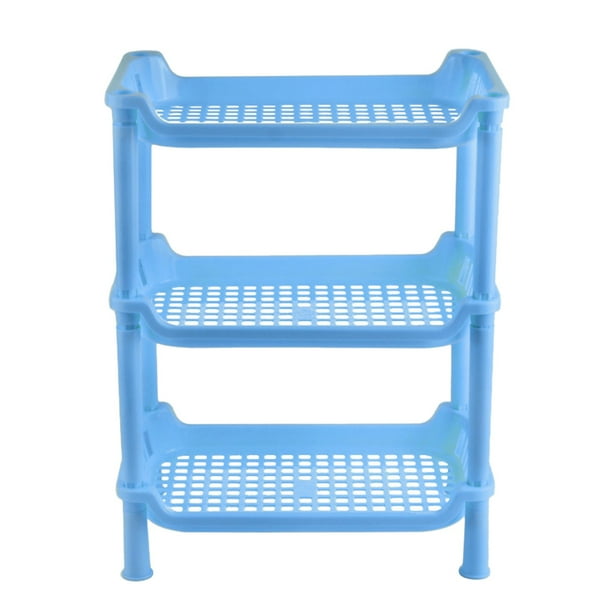 Organizador de almacenamiento de 3 capas con esquinas triangulares para el baño