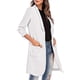 thumbnail image 3 of Gibobby Blazer de mujer elegante Chamarra Casual para Mujer Manga Larga con Frente Abierto para Trabajo Oficina Chamarra(Blanco,XL), 3 of 5