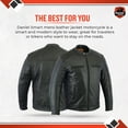 thumbnail image 7 of Daniel Smart S to 6XL Motorcycle Leather Jackets for Men Soft Lambskin Black, 7 of 7
