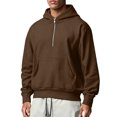 thumbnail image 2 of Ceisia Men Waffle Knit Stand Collar Full Zip Fleece Jacket Loose Fit Long Sleeve Pocket Daily Casual Outer Coat Gift, 2 of 9