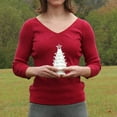 thumbnail image 2 of Milltown Merchants Multicolor Light Small Christmas Tree, Ceramic White, 6.75", 2 of 7