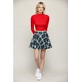 thumbnail image 6 of Made by Johnny Women's Casual Mini Flared Plain Pleated Skater Skirt with Shorts XXXL BLACK_PLAID, 6 of 6