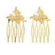 thumbnail image 2 of de cabellero Nupcial Flor de Mariposa Ornamento Simple Nupcial Diamante de Imitación Oro, 2 of 9