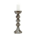 thumbnail image 2 of Glass Pillar Candle Holder - Glam Metallic Gold Taper Stand for Home & Office Decor, Elegant Decorative Accent for Living Room & Bedroom - 18" Gold, 2 of 14