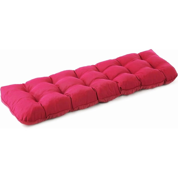 Outdoor Bench Cushion, 59x18x5 Inch, Waterproof Bench Cushion for Outdoor/Indoor Furniture, Tufted Patio Bench Seat Cushion, Fade Resistant Outdoor Cushions for Porch Swing Couch, Burgundy