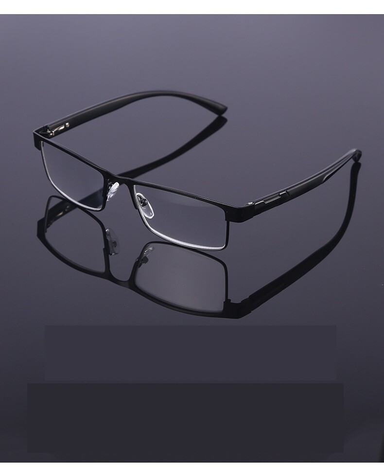 7 Pairs Mens Rectangular Blue Light Blocking Reading Glasses Spring Hinge Readers +3.00