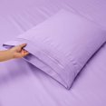 thumbnail image 3 of Clara Clark 1800 Series Deep Pocket 4pc Bed Sheet Set Full Size, Lavender, Microfiber, 3 of 6