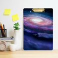 thumbnail image 5 of FMSHPON Spiral Galaxy Milky Way Clipboard Hardboard Wood Nursing Clip Board and Pull for Standard A4 Letter 13x9 inches, 5 of 7