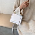 thumbnail image 4 of Bolso de mensajero de color sólido de PU para mujer, bandolera informal con solapa para mujer (blanco) Tmvgtek Para estrenar, 4 of 8
