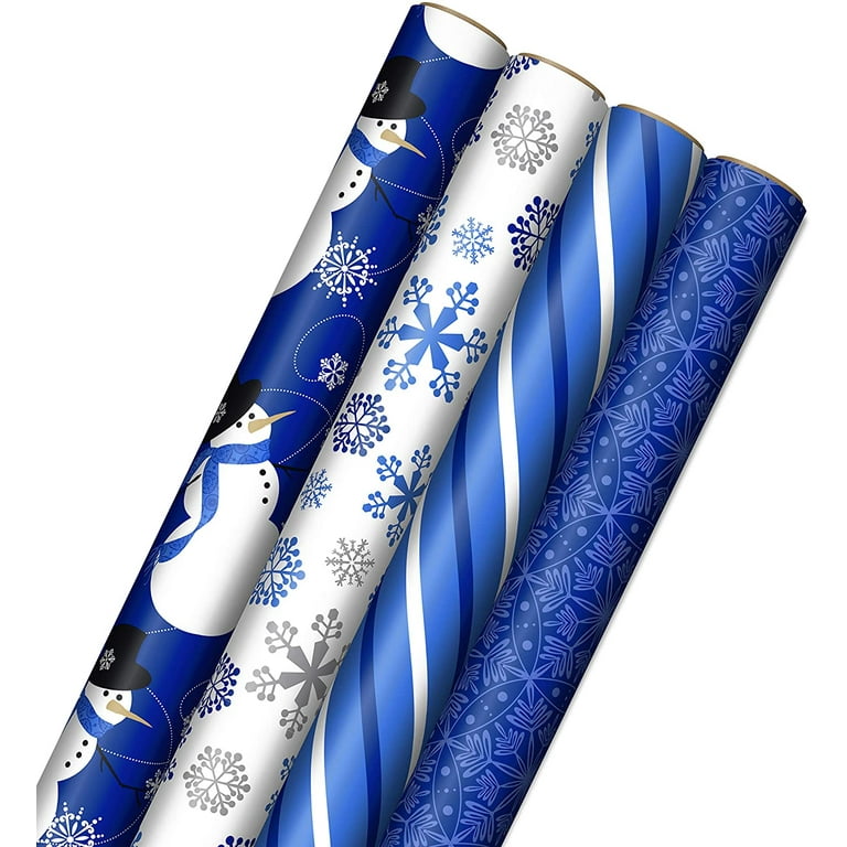 All Occasion Geo Graphics Wrapping Paper Bundle with Cut Lines on