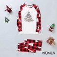 thumbnail image 2 of Odeerbi Christmas Pajamas for Family Holiday Long Sleeve Family Christmas Pajamas Matching Sets Mom Christmas Plaid Printed Blouse Tops + Pants Sleepwear Family Matching PJs Set Red, 2 of 5