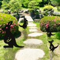 thumbnail image 4 of Estacas de Metal para jardín, decoración de jardín, familia de canguro, Animal, silueta negra, decoración de césped, estatua de adorno artística, 4 Uds., 4 of 5
