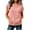 Pink, variant on ibuvkizy Womens Hoodless Sweatshirts Cuffed Cap Sleeve Crew Neck Front Kangaroo Pocket Loose Fit Pullover Casual Athletic Workout Layering Tops Solid Colors for Yoga Running,L