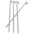 Heavy Duty Stainless Steel Tent Pegs Ground Pins 4 Pack, Construction