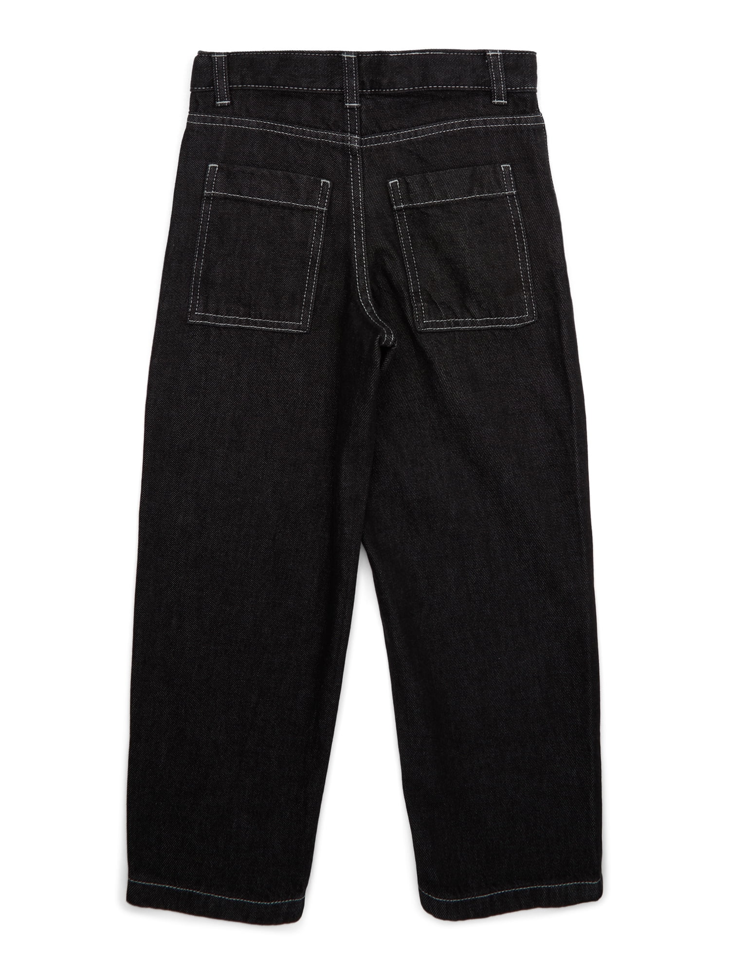 Wonder Nation Baggy Twill Denim Pant, Sizes 4-16 & Husky